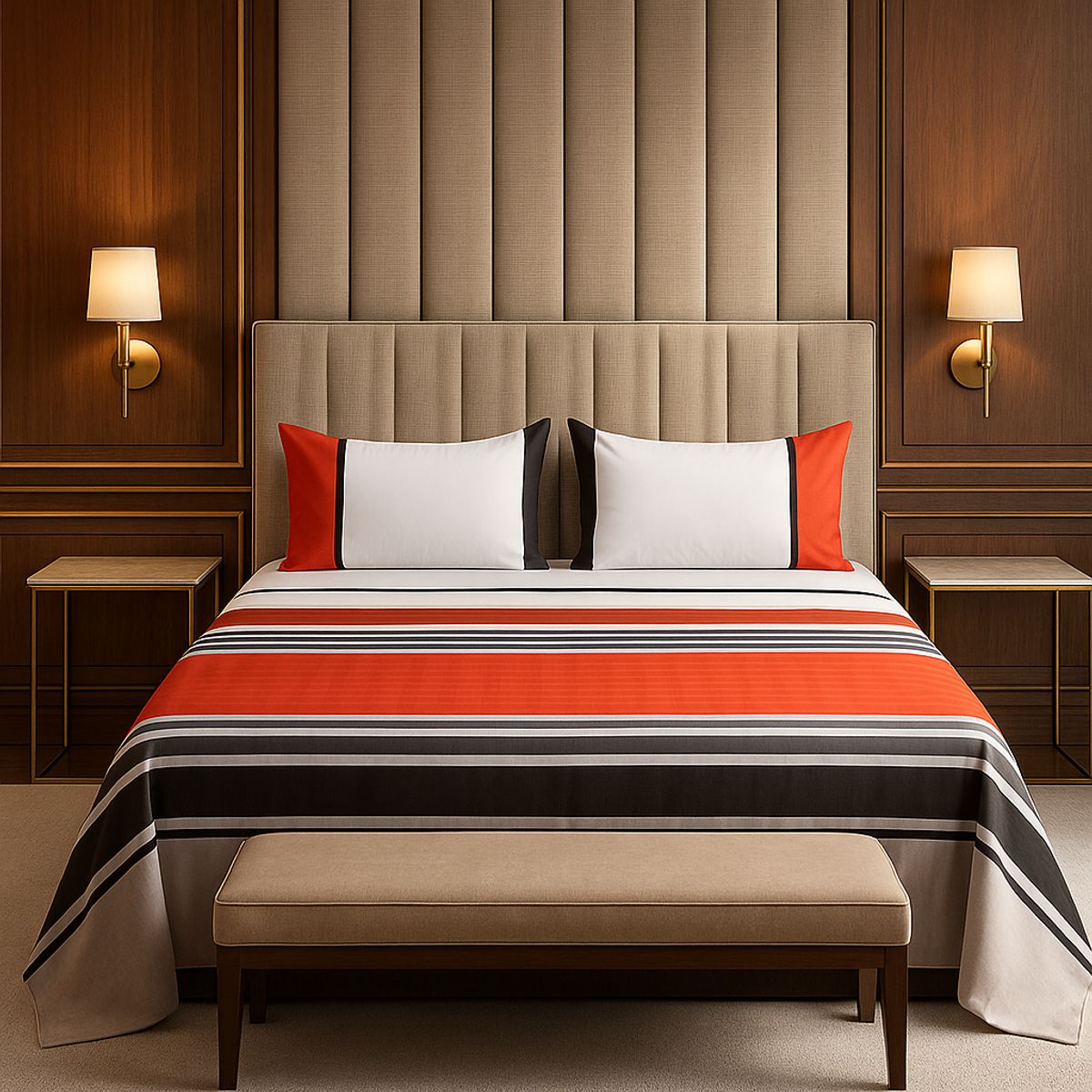 ARMONIA - tipo 762 juego de sábanas 2 Plazas clásicas 144 hilos