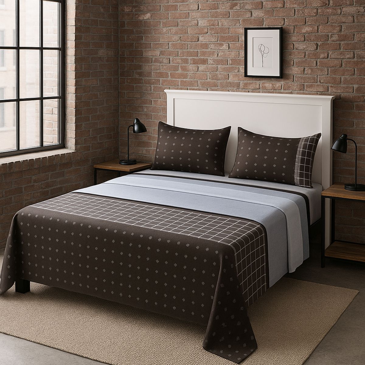 ARMONIA - estilo 762 sábanas 144 hilos 2 Plazas clásicas