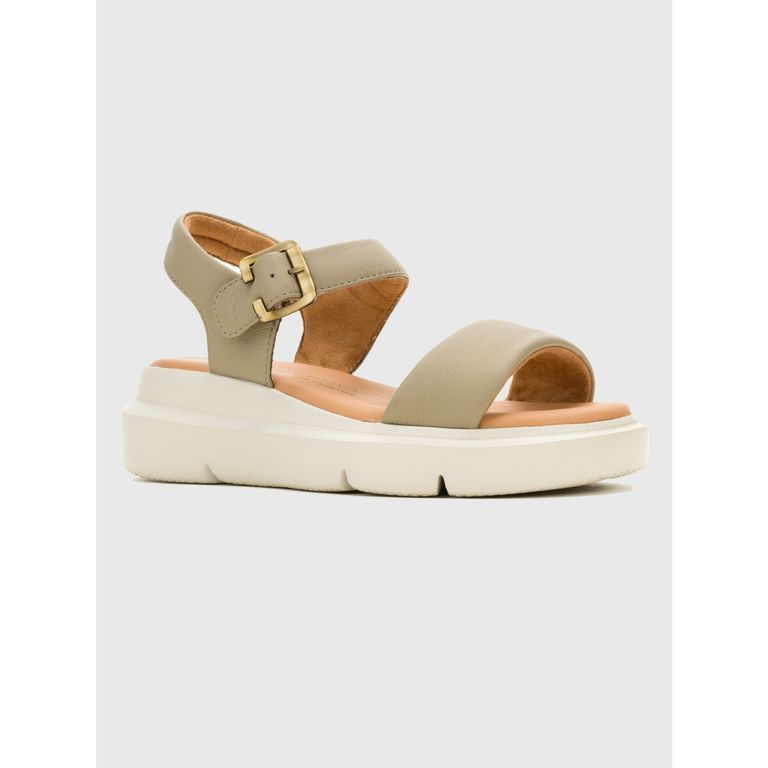 Sandalia Cuero Mujer Uplift Strap Verde