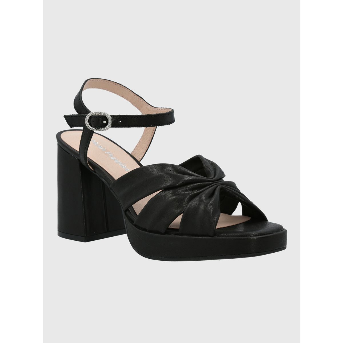 HUSH PUPPIES - Sandalia Mujer Cuero Berfolte Negra HUSH PUPPIES
