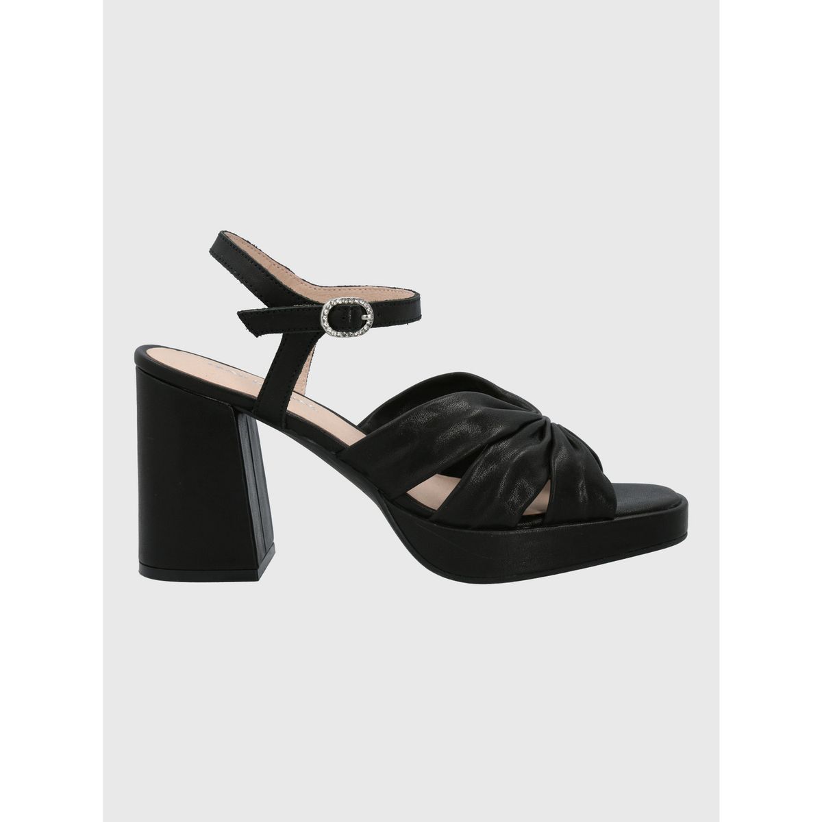 HUSH PUPPIES - Sandalia Mujer Cuero Berfolte Negra HUSH PUPPIES