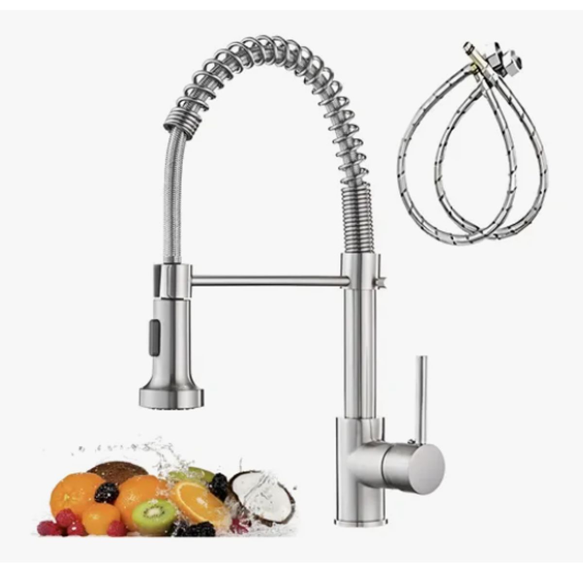 GENERICO - Llave Monomando Lavaplatos Cocina Grifo Flexible PLATEADO