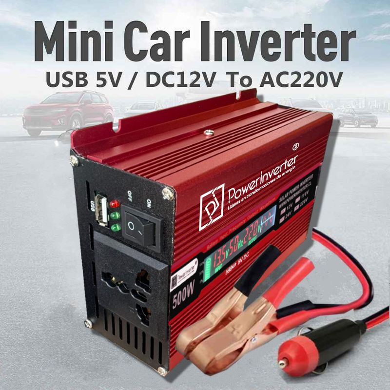 GENERICO - INVERSOR DE VOLTAJE 12VDC220VAC 500W