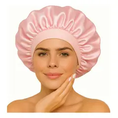 COMPUTECH - Gorro Satin Para Dormir Cabello Rizado Y Liso Evita Enredos