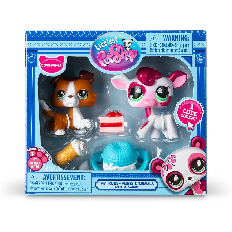 LITTLEST PET SHOP - Juguetes Littlest Pet Shop Pet 2 Pack Wave 3 Cowabunga