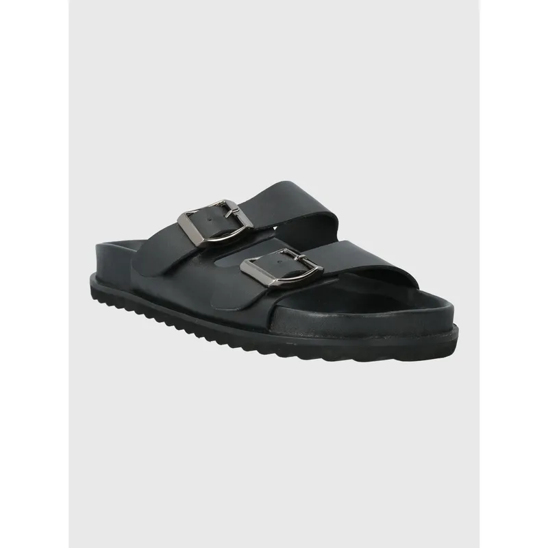 HUSH PUPPIES - Sandalia Cuero Mujer Varana Negra HUSH PUPPIES