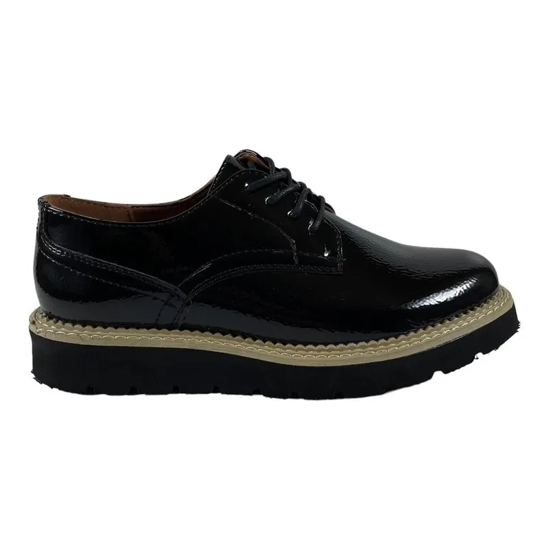 VIA UNO - Zapato Charol Negro Mujer Via Uno Modelo 12085501