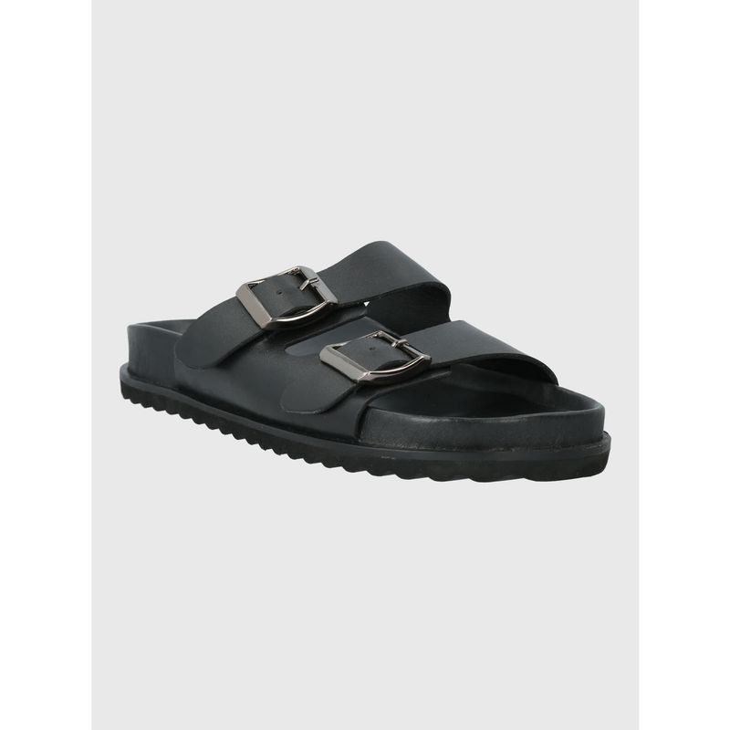 HUSH PUPPIES - Sandalia Cuero Mujer Varana Negra HUSH PUPPIES