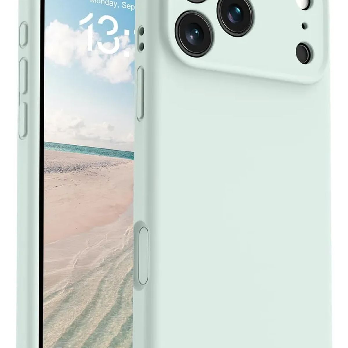 COMPUTECH - Funda / Carcasa Premium Para iPhone 17 Pro Max Color Menta Antihuellas