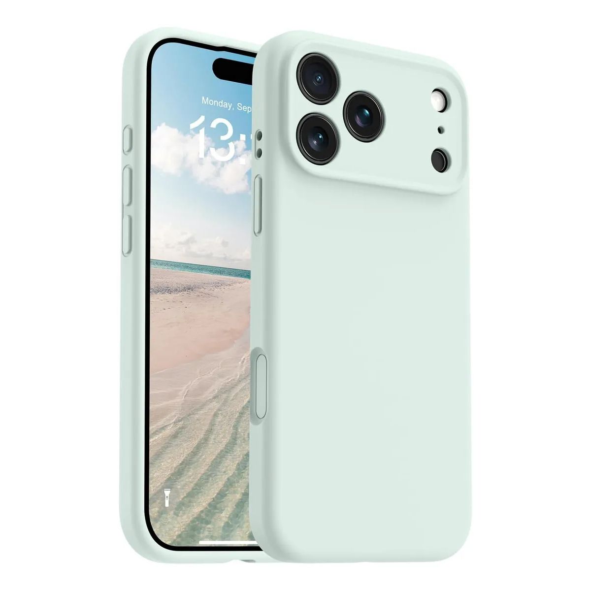 COMPUTECH - Funda / Carcasa Premium Para iPhone 17 Pro Max Color Menta Antihuellas