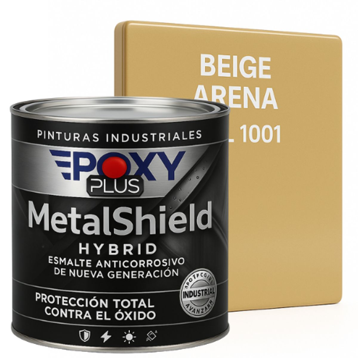 EPOXY - Pintura Anticorrosiva  MetalShield™ Hybrid - 1/4 GALON - BEIGE ARENA