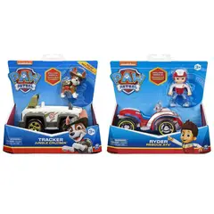 PAW PATROL - Pack Vehículo Básico Tracker + Ryder
