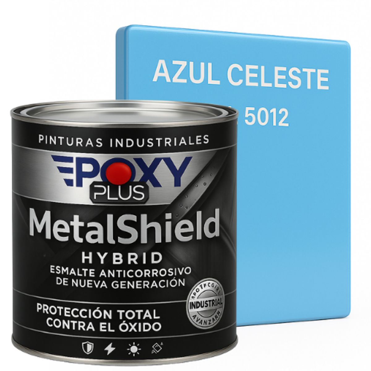 EPOXY - Pintura Anticorrosiva  MetalShield™ Hybrid - 1/4 GALON - AZUL CELESTE