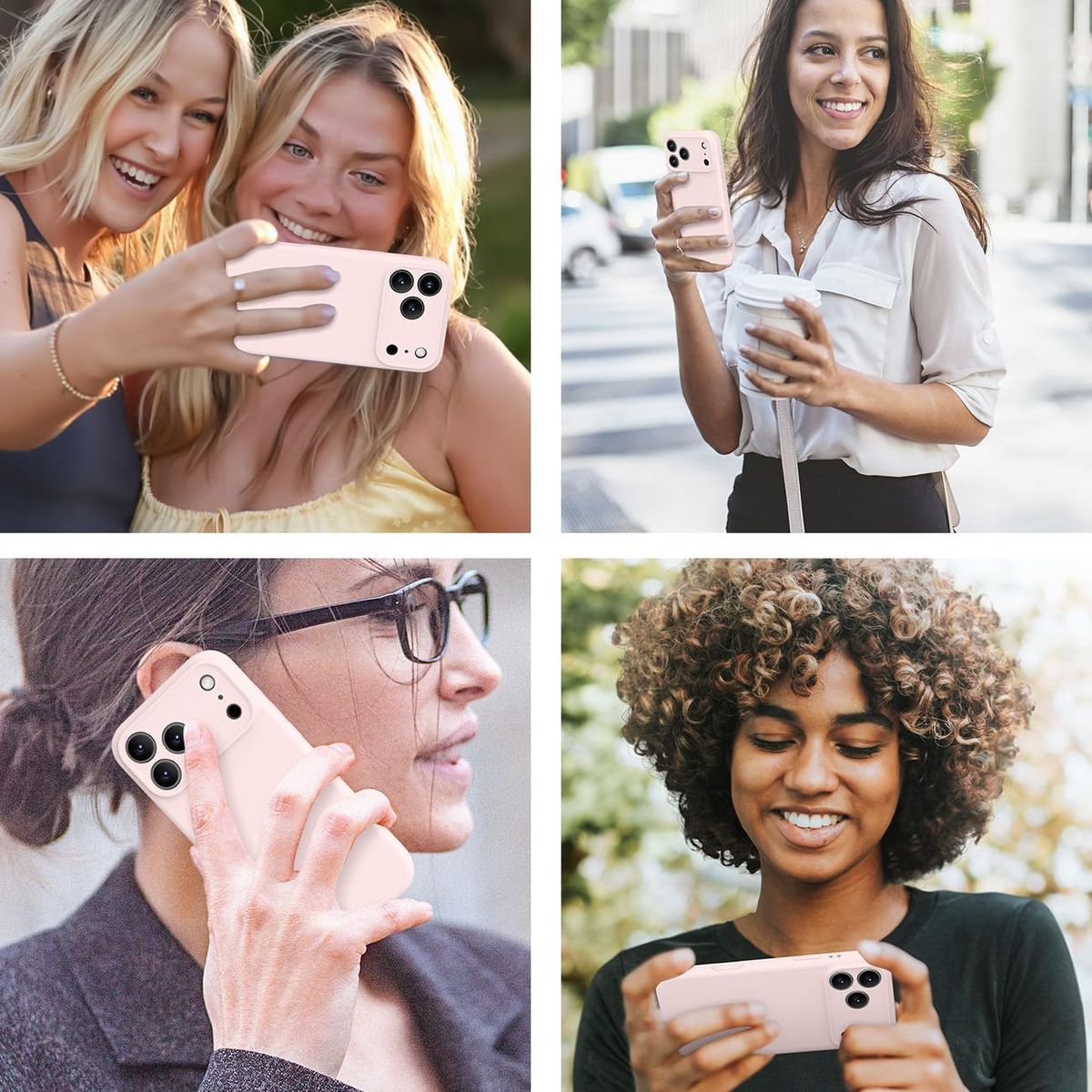 COMPUTECH - Funda / Carcasa Premium Para iPhone 17 Pro Color Rosa Antihuellas