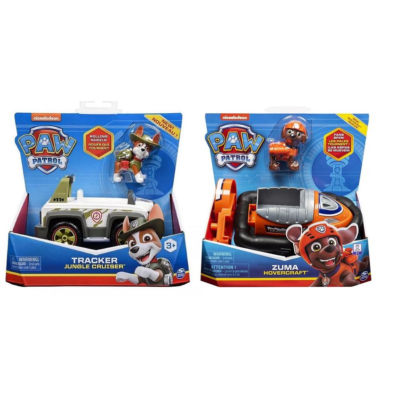 PAW PATROL - Pack Vehículo Básico Paw Patrol Tracker + Zuma