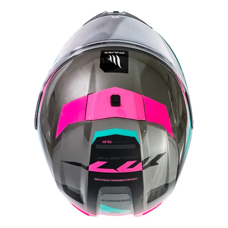 MT - Casco Para Moto MT Hummer Quo C9 Rosa Brillo Incluye Pantalla Dark