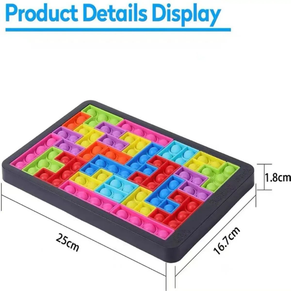 GENERICO - Juguete Sensorial Tetris Game Building Block