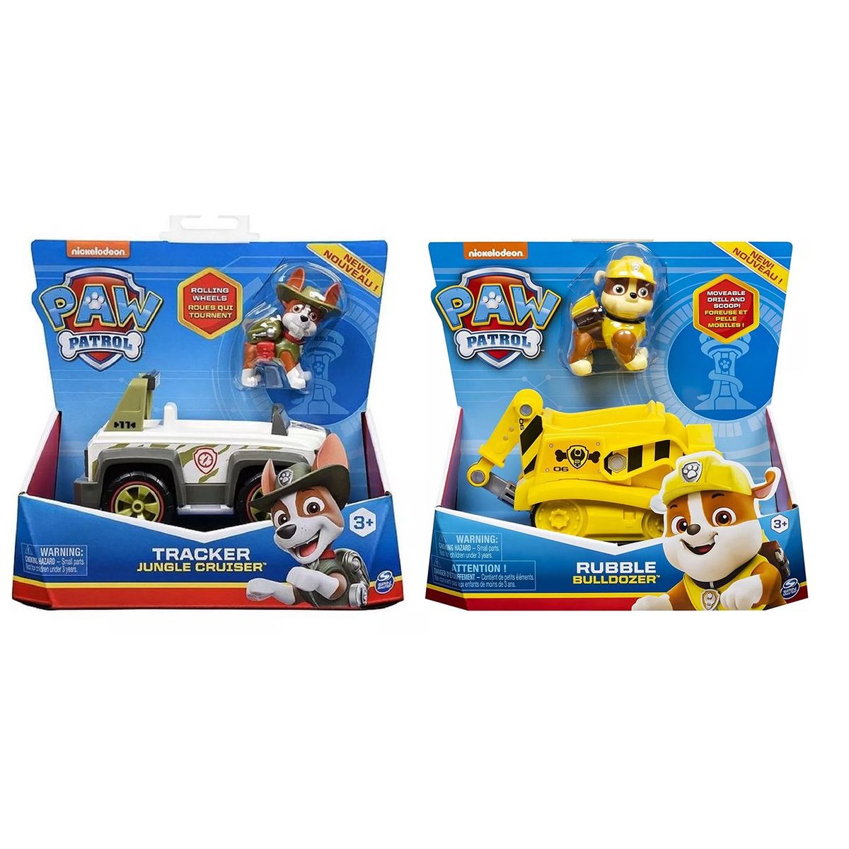 PAW PATROL - Pack Vehículo Básico Paw Patrol Tracker + Rubble