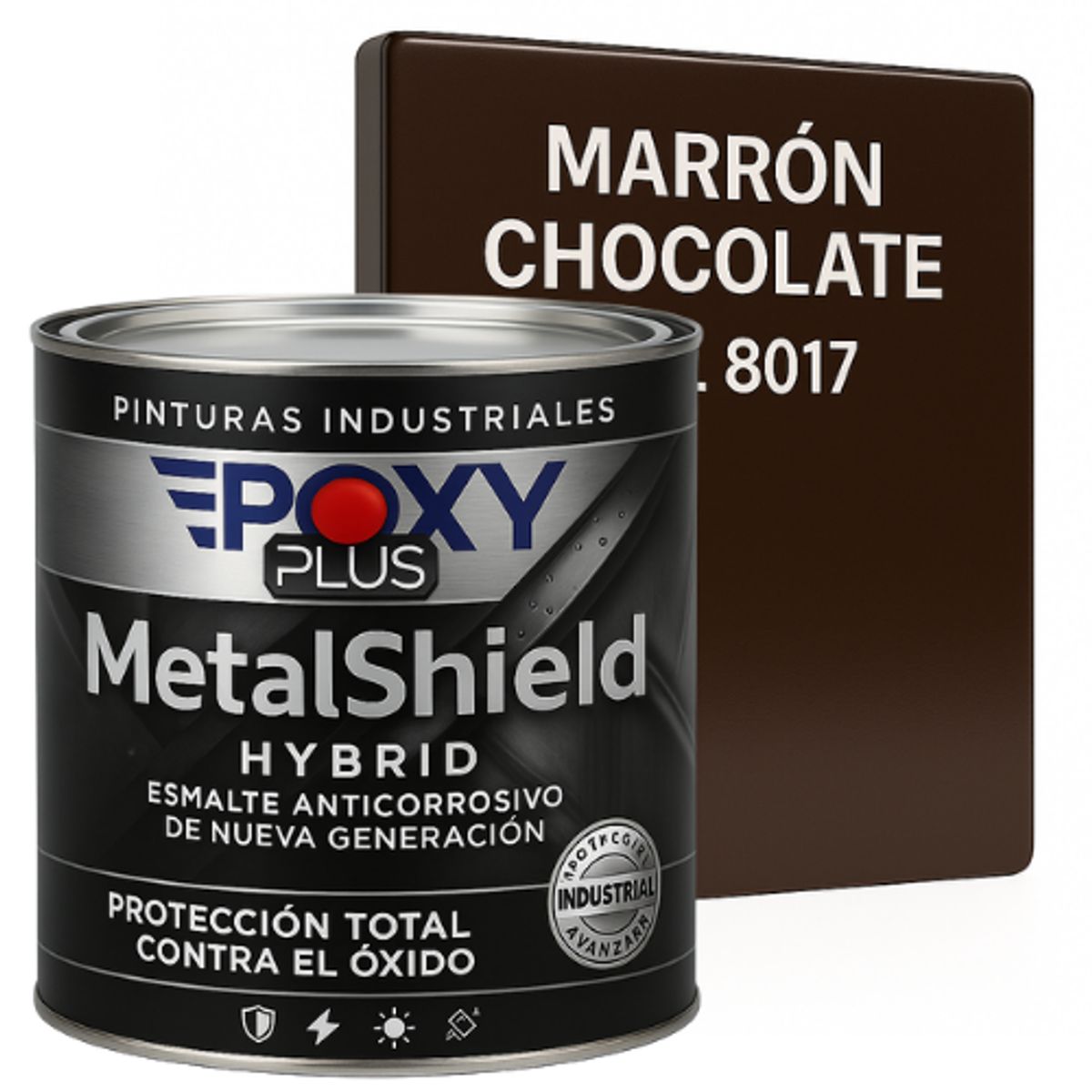 EPOXY - Pintura Anticorrosiva  MetalShield™ Hybrid - 1/4 GALON - MARRON CHOC