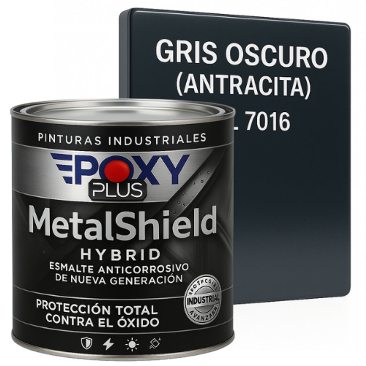 Pintura Anticorrosiva  MetalShield™ Hybrid - 1/4 GALON - GRIS OSCURO, marca EPOXY - Foto Principal