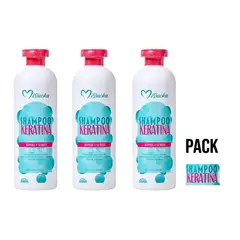 GENERICO - Pack 3 Shampoo Misucka Keratina Vegano Reparador 1200ml