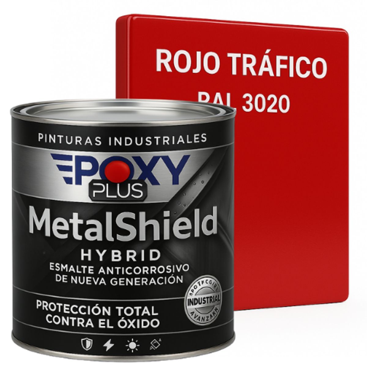 EPOXY - Pintura Anticorrosiva  MetalShield™ Hybrid - 1/4 GALON - ROJO TRAFICO