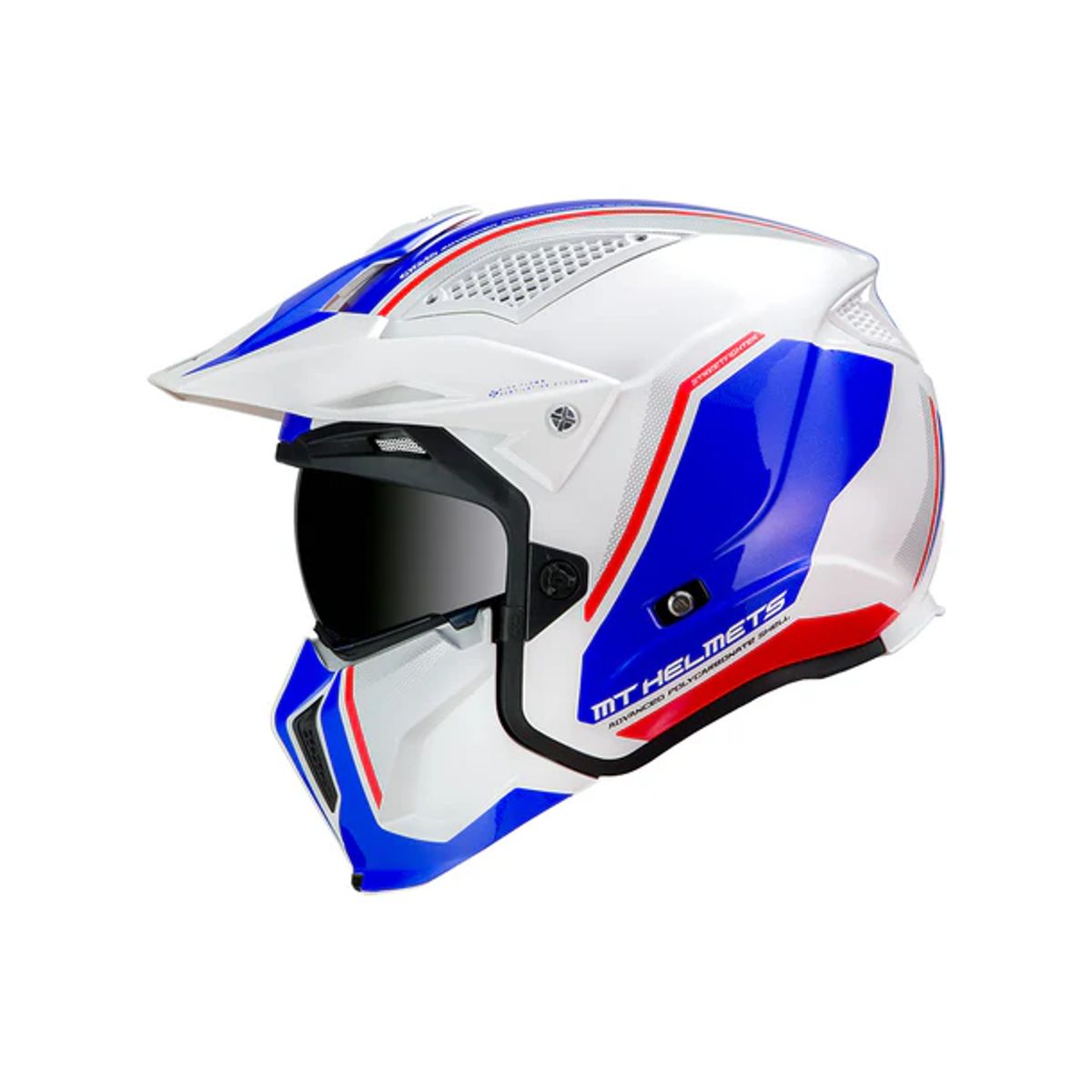 MT - Casco Para Moto MT StreetFighter SV Twin Azul Perla Brillo_.