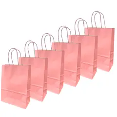 MOTARRO - Pack 12 Bolsas Ecológicas De Papel Colores 22cmX16cmX8cm