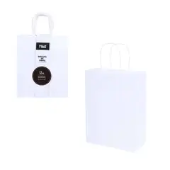 MOTARRO - Pack 12 Bolsas Ecológicas De Papel Colores 22cmX16cmX8cm