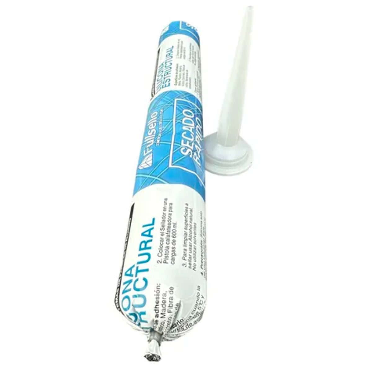 FULLSELLO - Silicona Estructural Negra 600ml Fullsello Secado Rapido