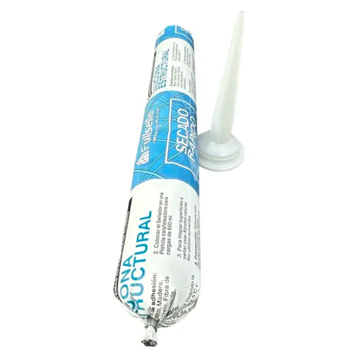 FULLSELLO - Silicona Estructural Negra 600ml Fullsello Secado Rapido