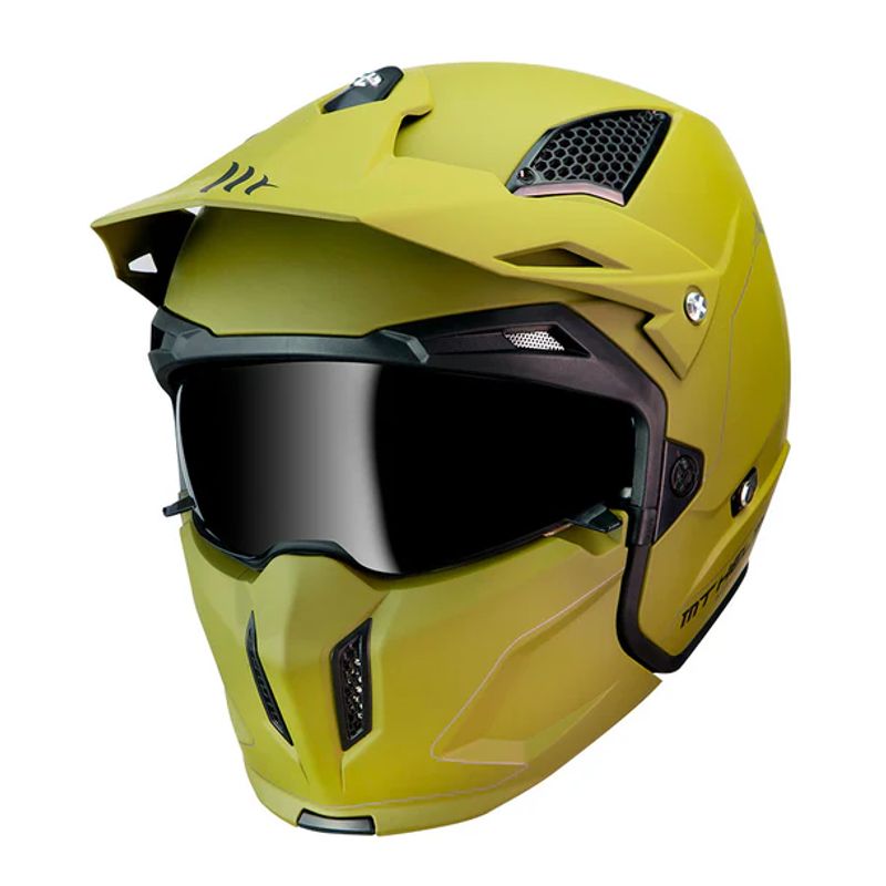 MT - Casco Para Moto MT StreetFighter  Solid Verde Mate