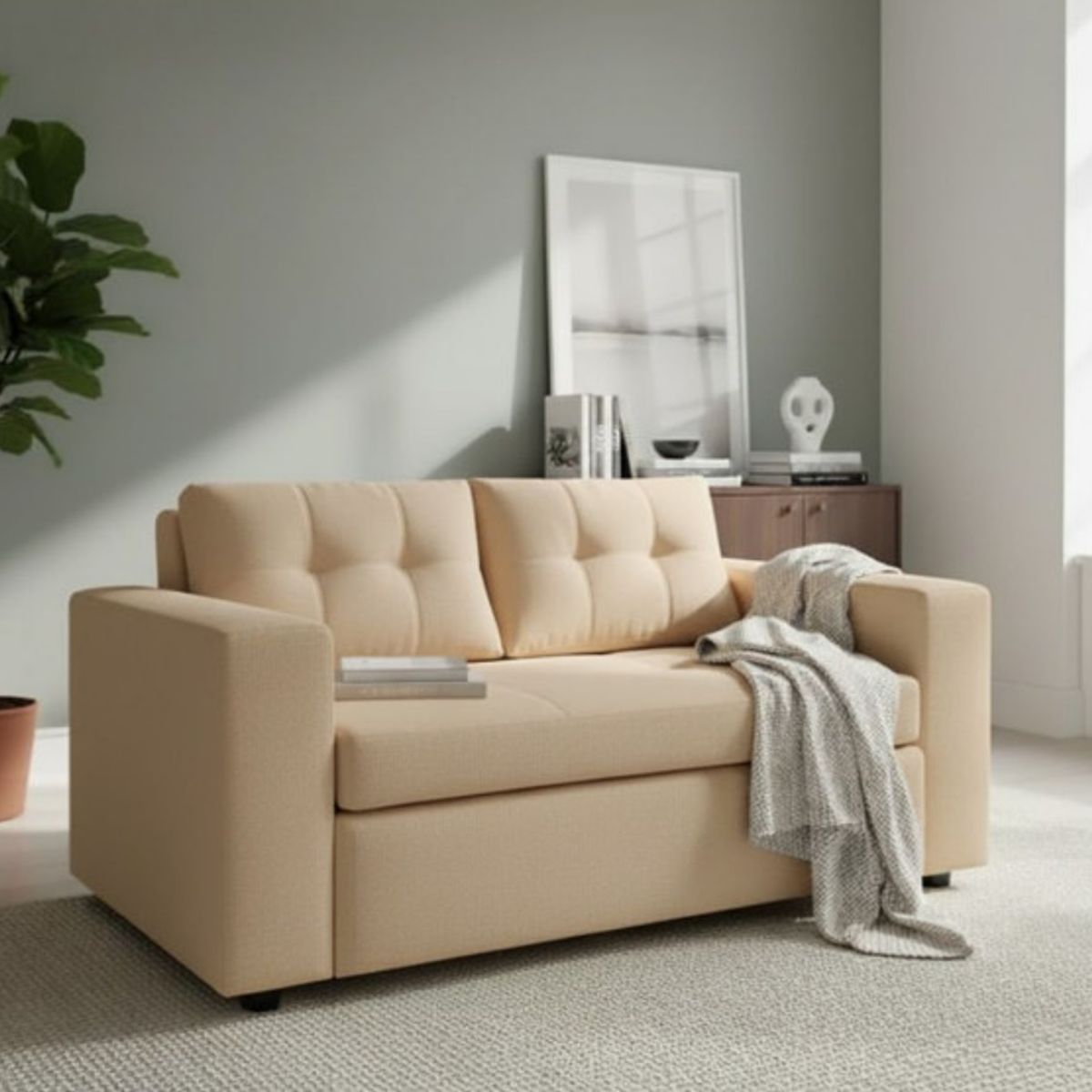 FLOBAL - Sofá 3 Cuerpos Florencia - Tela Repelente a Líquidos