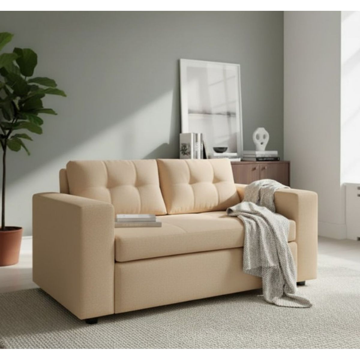 FLOBAL - Sofá 3 Cuerpos Florencia - Tela Repelente a Líquidos