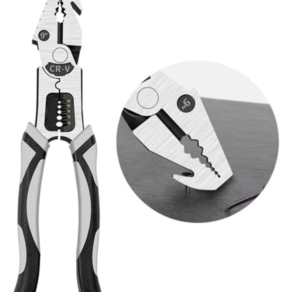 GENERICO - Alicate Pelacables Multifuncional de 9 Pulgadas