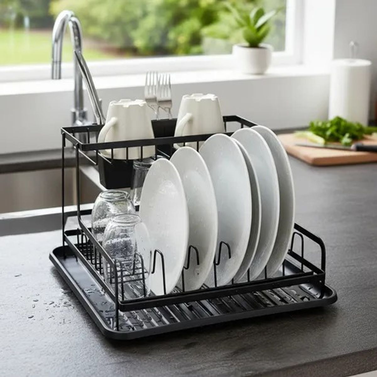 GENERICO - Escurridor Secador Loza Secaplatos Escurridor Platos 2 Nivel