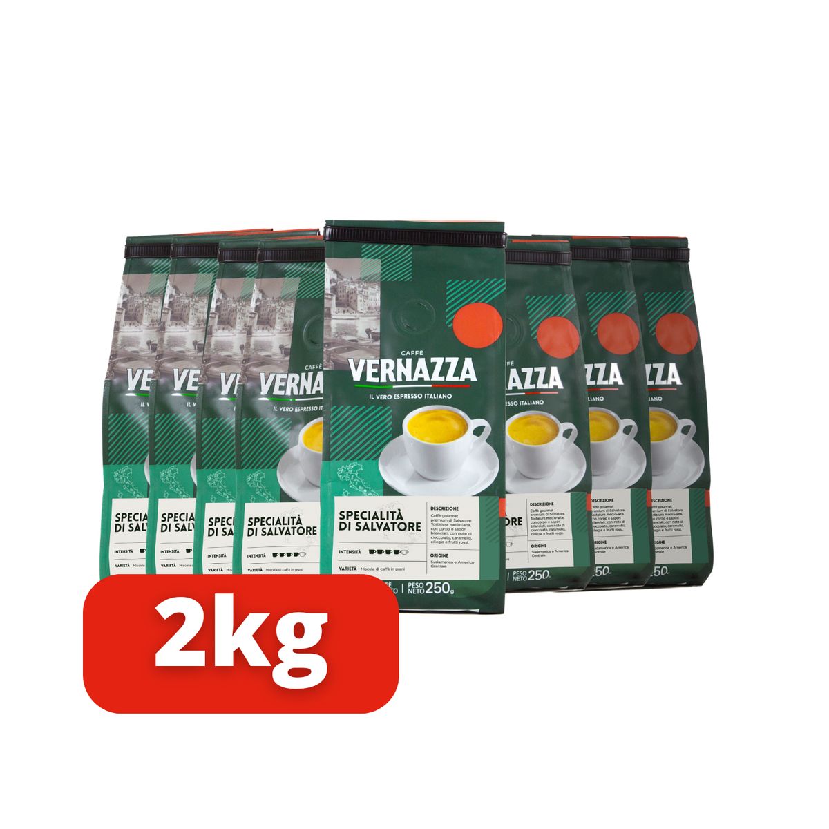 CAFFE VERNAZZA - x8 Specialitá di Salvatore Molido 2 kilos