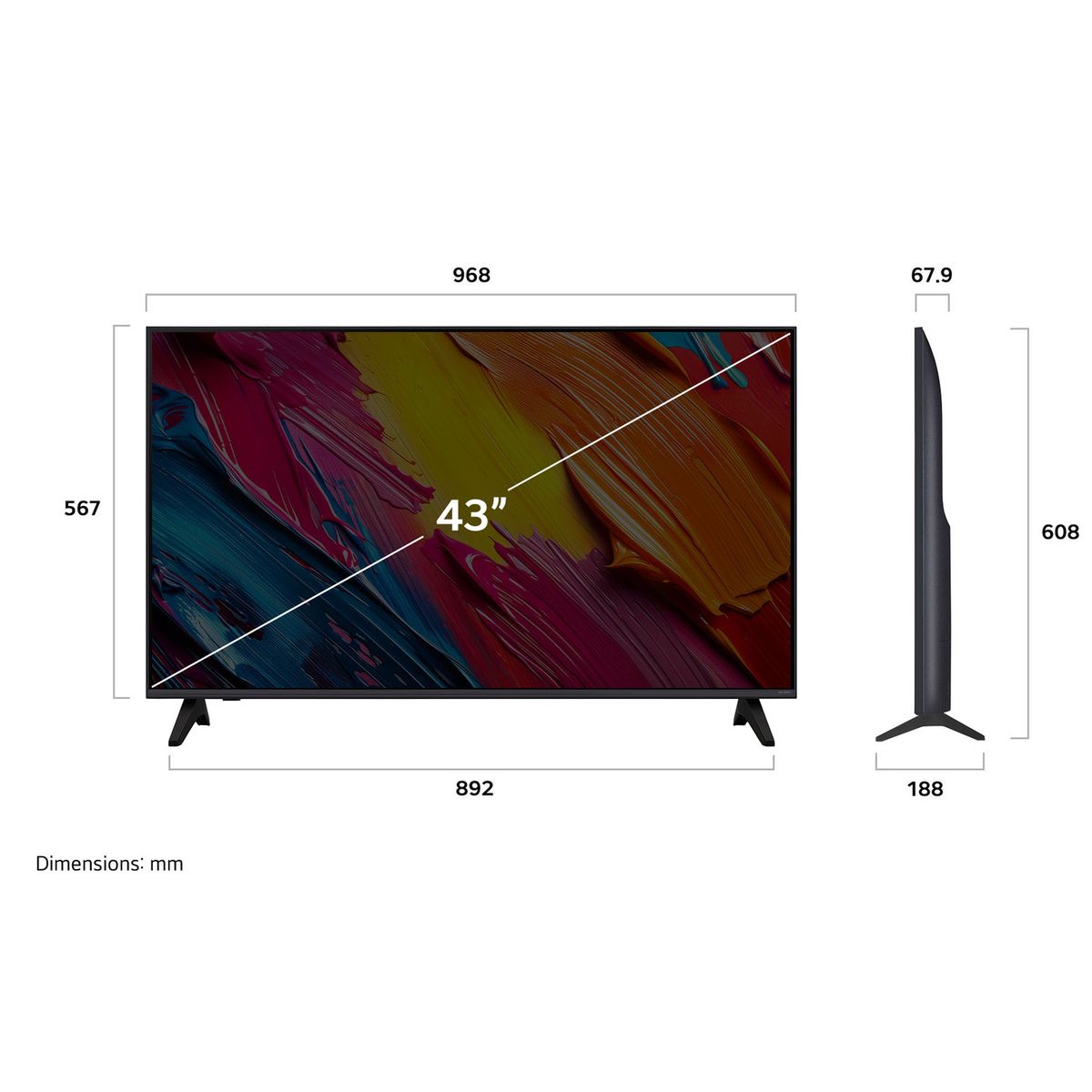 LG - Televisor QNED 43 Smart TV 4K UHD AI 43QNED70ASA 2025 + Magic Remote LG
