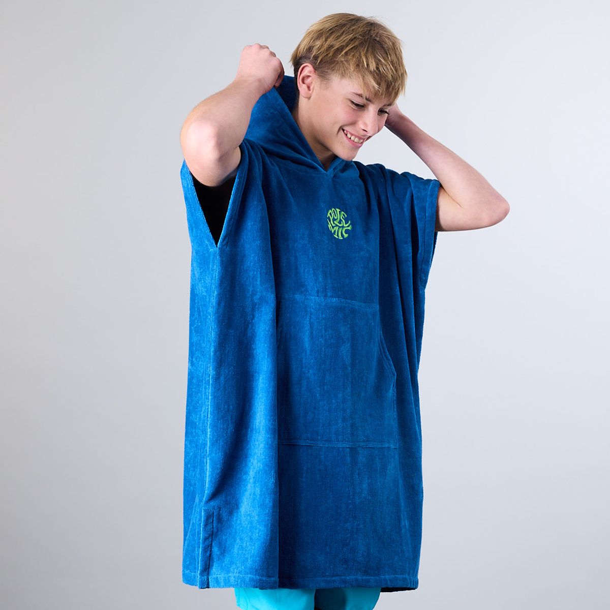 POLEMIC - Toalla poncho de Playa Niño Surf AZUL XV0065