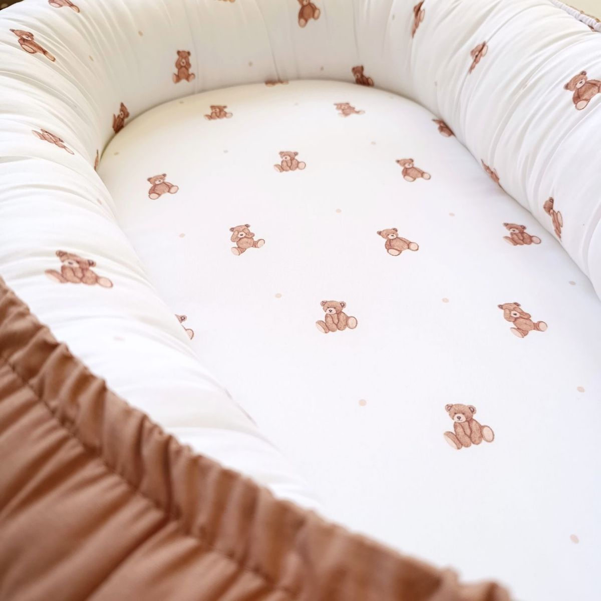 OLIVIA Y SAM - NIDO COLECHO REVERSIBLE TEDDY CHOCOLAT