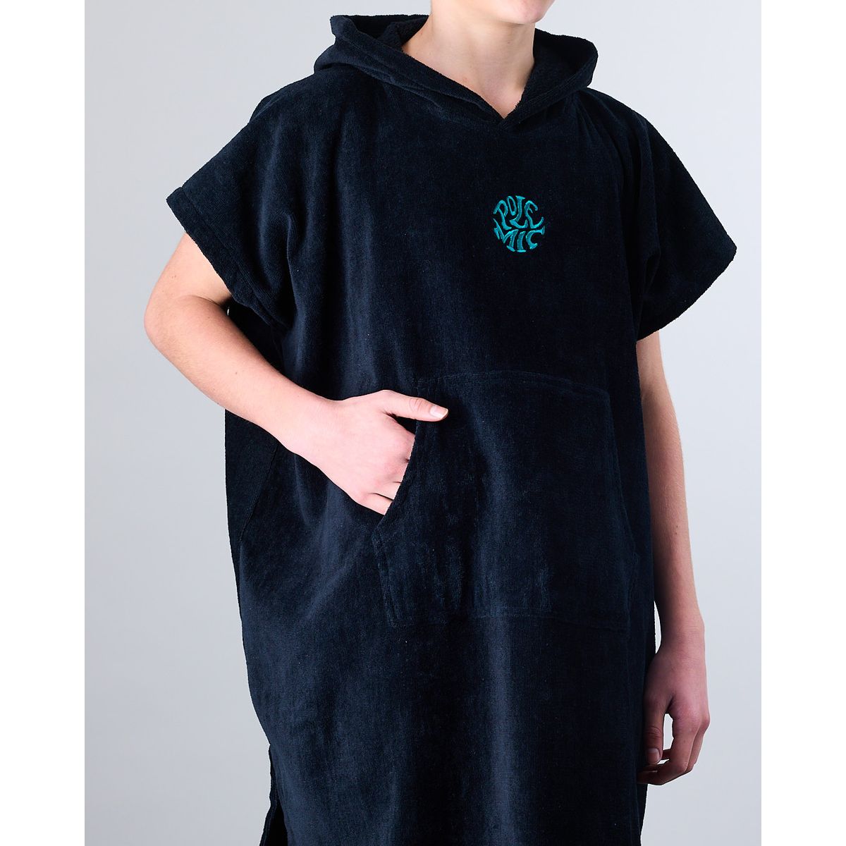 POLEMIC - Toalla poncho de Playa Niño Surf NEGRO XV0065