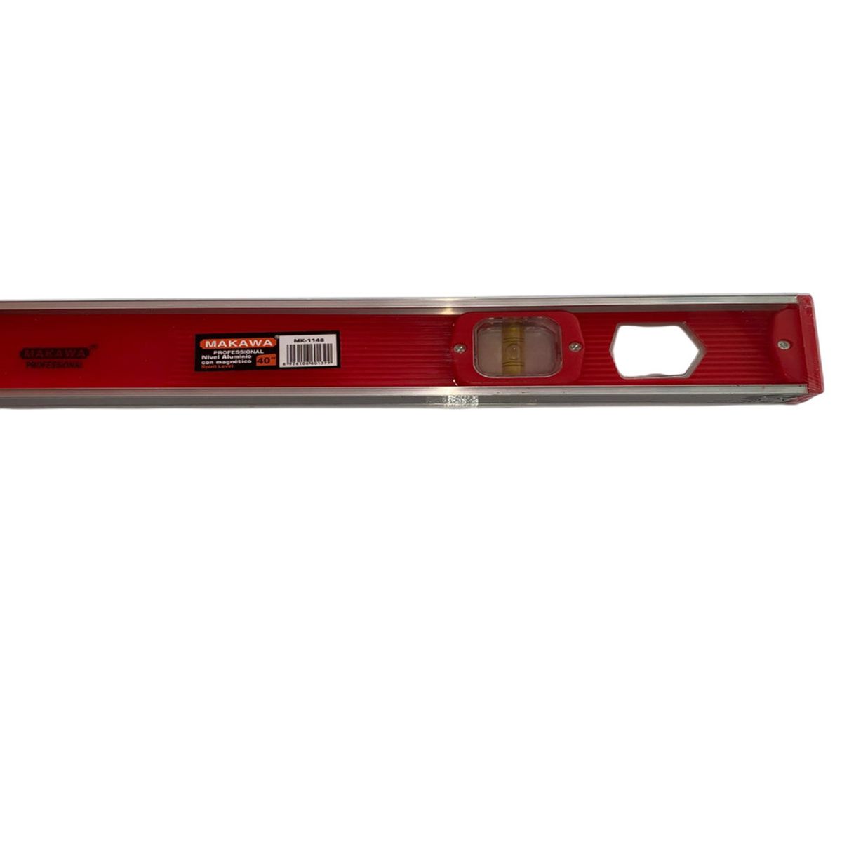 MAKAWA - NIVEL DE ALUMINIO 40 ROJO CON IMAN MAKAWA