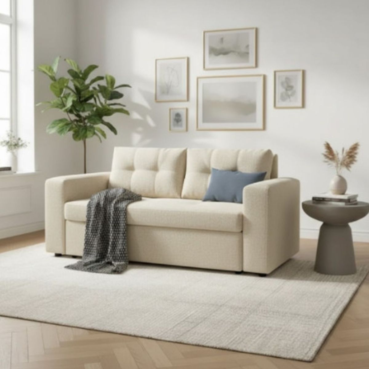 FLOBAL - Sofá 3 Cuerpos Florencia - Tela Repelente a Líquidos