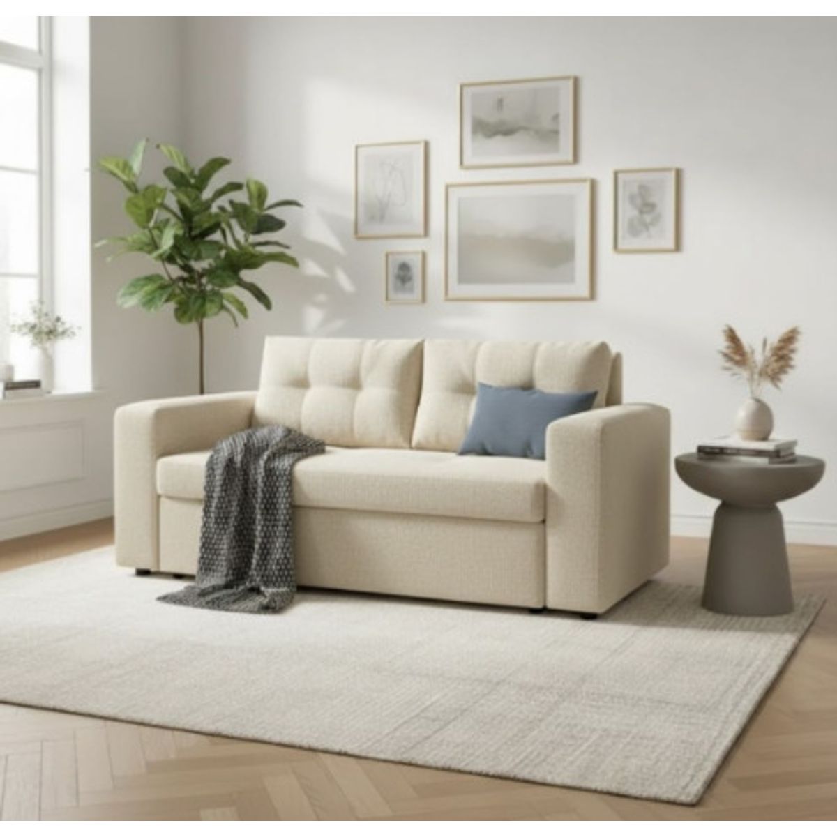 FLOBAL - Sofá 3 Cuerpos Florencia - Tela Repelente a Líquidos