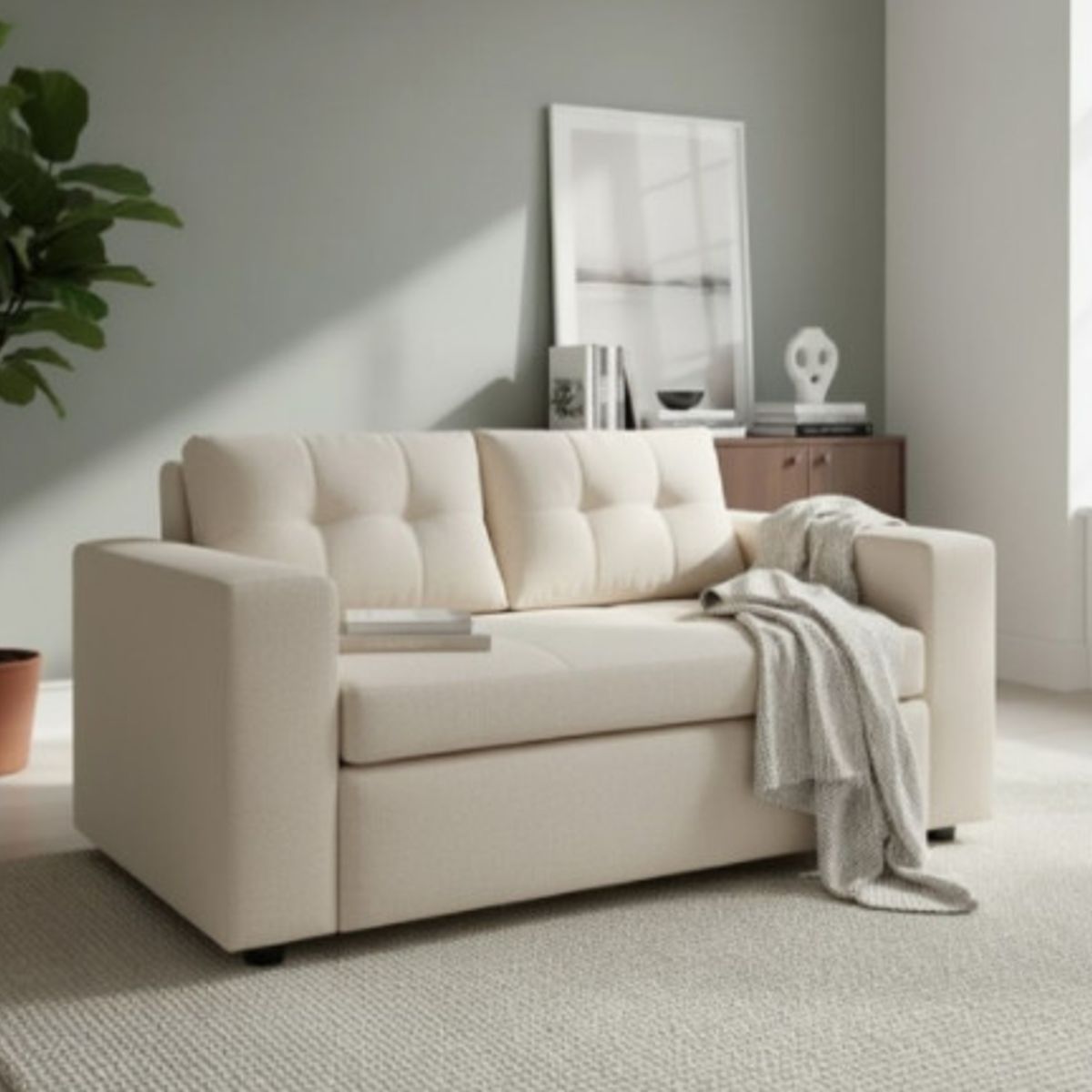 FLOBAL - Sofá 3 Cuerpos Florencia - Tela Repelente a Líquidos