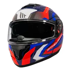 MT - Casco FU401 Atom SV Hibrido B7 Azul Brillo + Fogoff mt-v-16