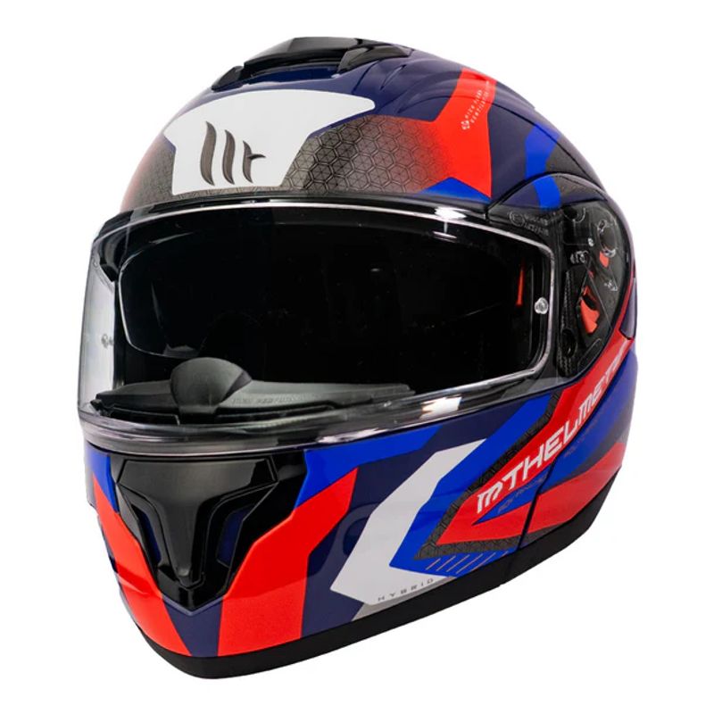 MT - Casco Para Moto MT Atom SV Hibrido Azul Brillo Incluye Antiempañante Fogoff