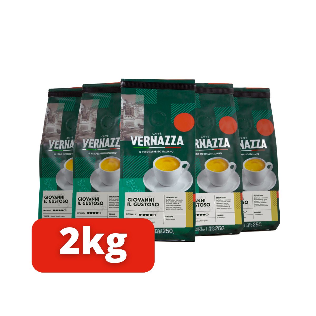 CAFFE VERNAZZA - x8 Giovanni il Gustoso 2 kilos