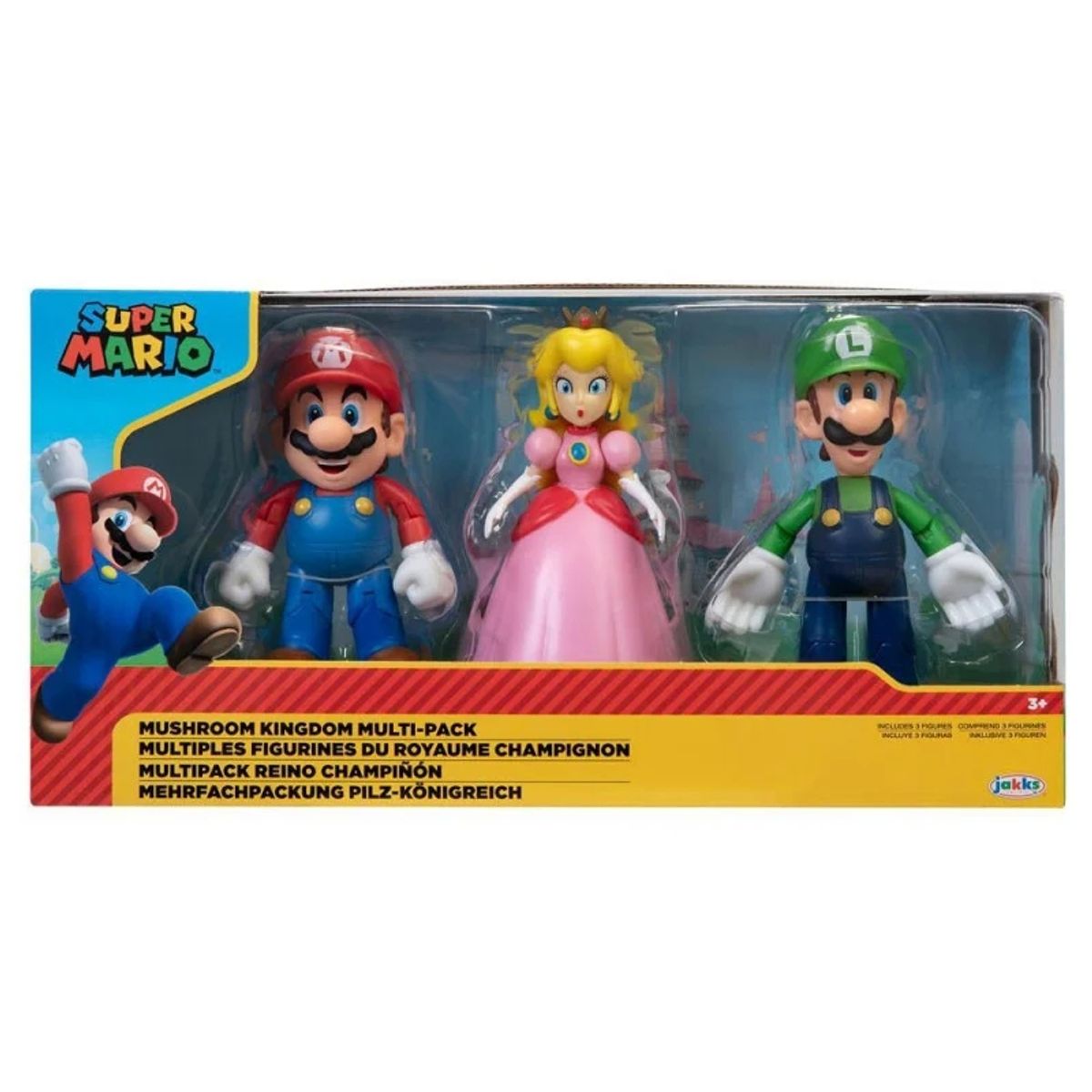 GENERICO - JAKKS NI645114 PACK FIGURAS SUPER MARIO MUSHROOM KINGDOM X3