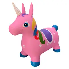 CITYSHOP - Pony Unicornio Saltarín Rosado Juguete Inflable para Niños